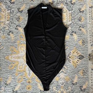 Zara- Sz L- Black Sleeveless Bodysuit